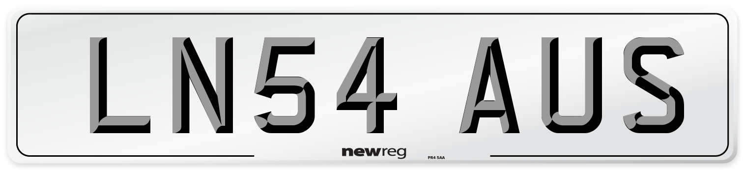 LN54 AUS Number Plate from New Reg